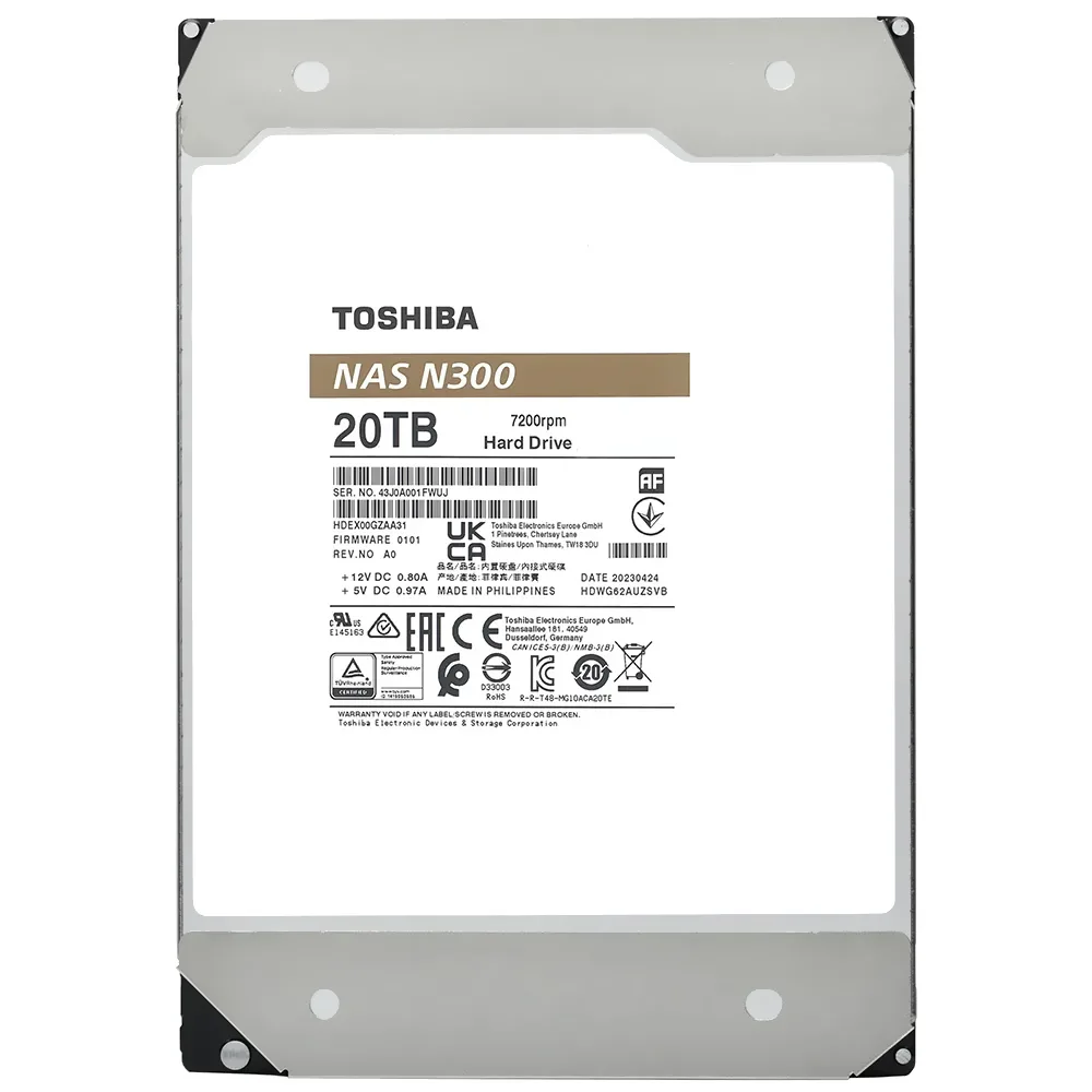 Toshiba HD 20TB N300 PRO NAS 3.5" SATA3 7200RPM